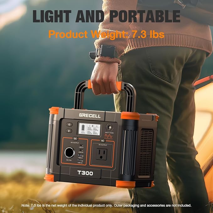 Portable Power Station 300W, GRECELL 230.88Wh Solar Generator - Image 4