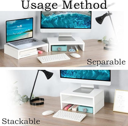 TEAMIX White Monitor Stand Riser - Image 3