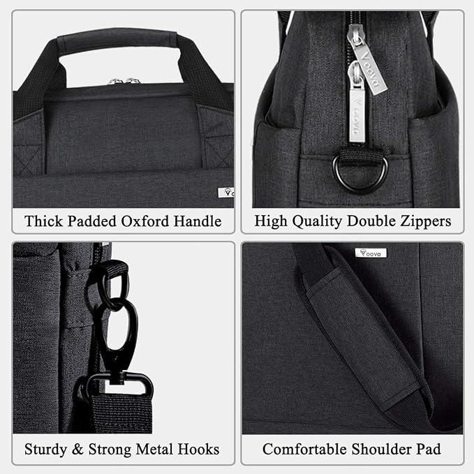 Voova Laptop Bag Case 17 17.3 Inch Computer Sleeve Messenger Bag - Image 4