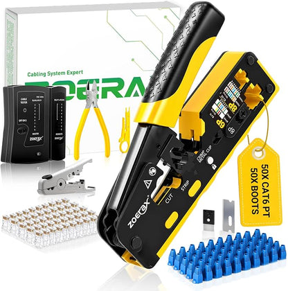 RJ45 Pass-Through Crimping Tool Kit by ZoeRax