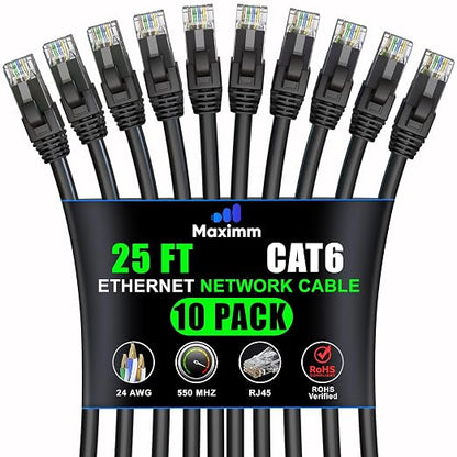 Maximm Cat 6 Ethernet Cable 25 ft by MaximmCable