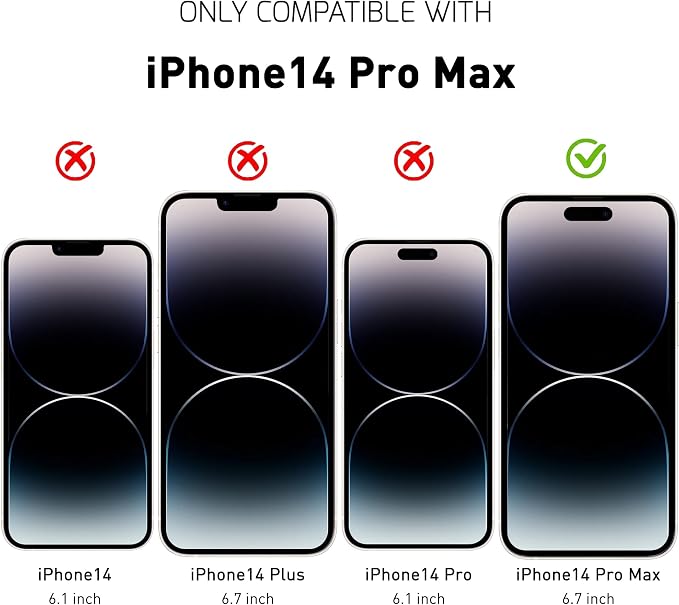 For iPhone 14 Pro Max Screen Protector Tempered Glass Compatible - Image 2