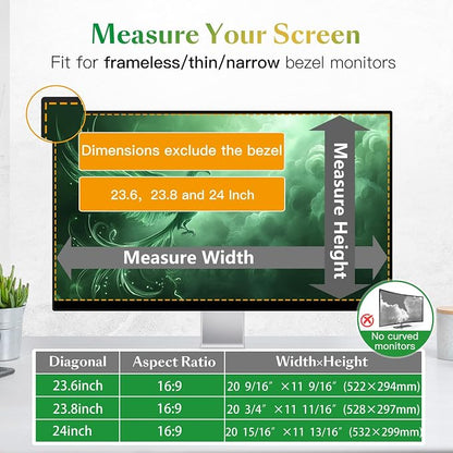 Magnetic Computer Privacy Screen Filter 24 Inch - Image 7