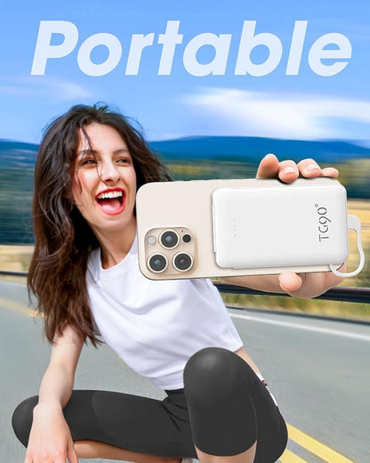 TG90° Portable Charger with Built-in Foldable AC Wall Plug and Cables, 5000mAh - Image 8
