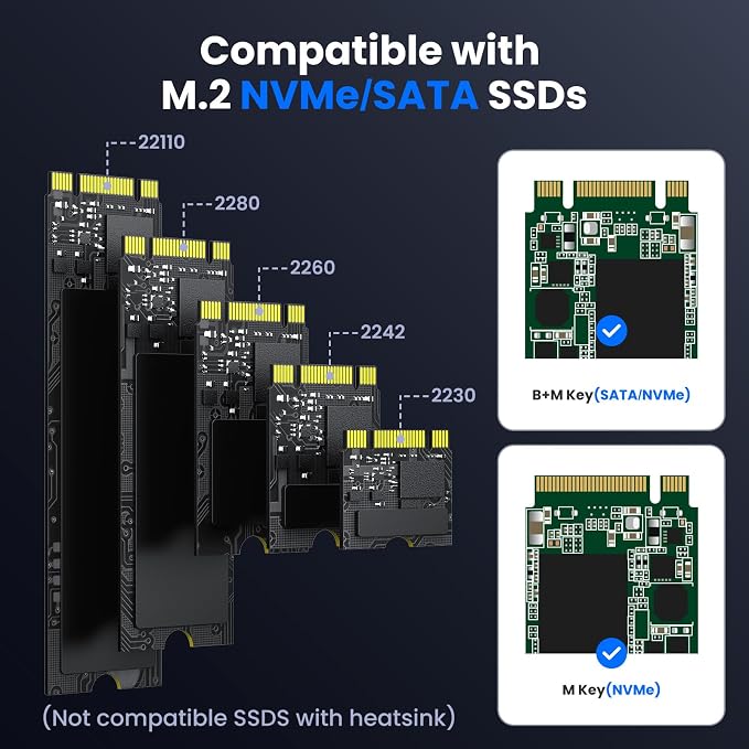 M.2 NVME/SATA Duplicator, Coolpie CR121 Dual-Bay Offline Clone M.2 NVME/SATA - Image 5