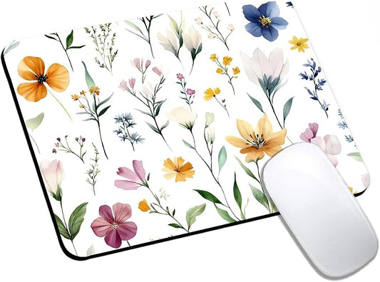 Mouse Pad, Cute Wildflowers Flowers Mouse Pads by HUOCAIREN