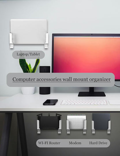 Universal Wall Mount Shelf for Modem/Mac mini/Router Apple TV/ROKU, Fits Cable - Image 4