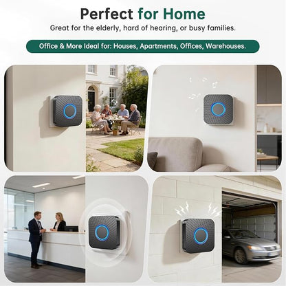 2 Pack Smart Wireless Doorbell Chime, 3 in 1 Doorbell Extender - Image 6