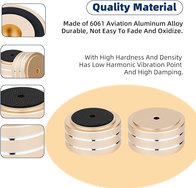 Monosaudio 4Pcs Audio Isolation Feet Turntable Feet 40x20mm Turntable Isolation - Image 6