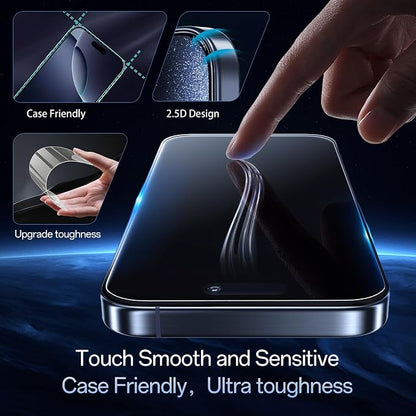 Screen Protector for iPhone 16 Pro, 3RD Colorless Anti-Blue Light Tempered - Image 6