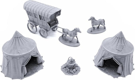 EnderToys Traveler's Camp I by Printable Scenery, 3D Printed Tabletop RPG by EnderToys