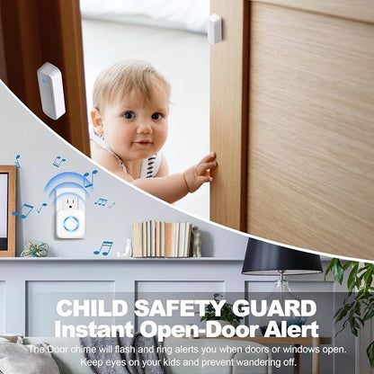 Door Chime, Satisure Wireless Door Open Contact Sensor Alarm Chime, Door Ringer - Image 5