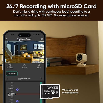 WYZE Cam v4, 2.5K HD WiFi Smart Home Security Camera, Pet/Baby Monitor - Image 6