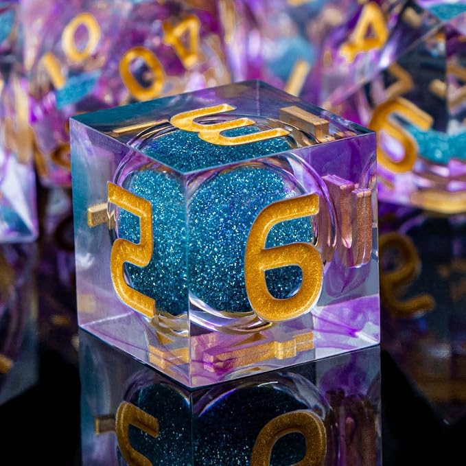 ARUOHHA Liquid Core DND Dice Set, Role Playing Dice Set D20 D12 D10 D8 D6 D4 by ARUOHHA