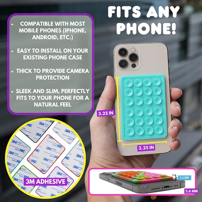 Suction Phone Case Mount, Sillicon Adhesive Phone Accessory - Image 6