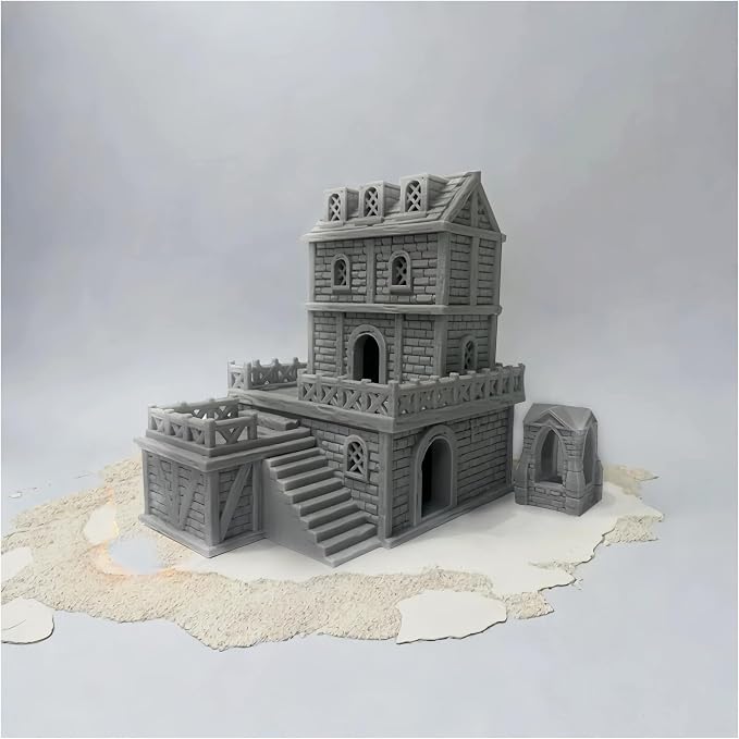Paintable Tabletop Miniature Building Terrains Compatible - 18mm/28mm Scale - Image 8
