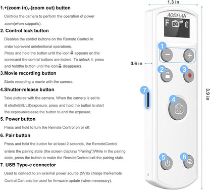 for Fujifilm Rechargeable Camera Remote Control Wireless Shutter Release - Image 7