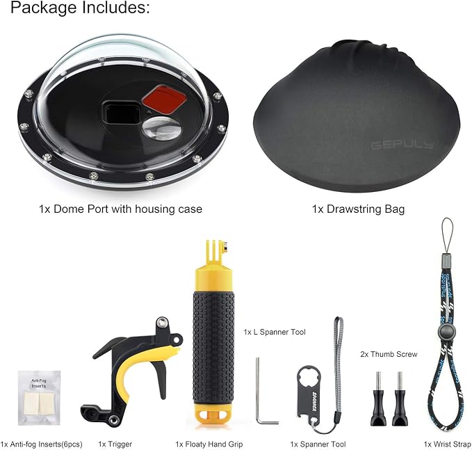 Dome Port Lens for GoPro Hero 5 6 7 Black Hero, Dome Port - Image 9