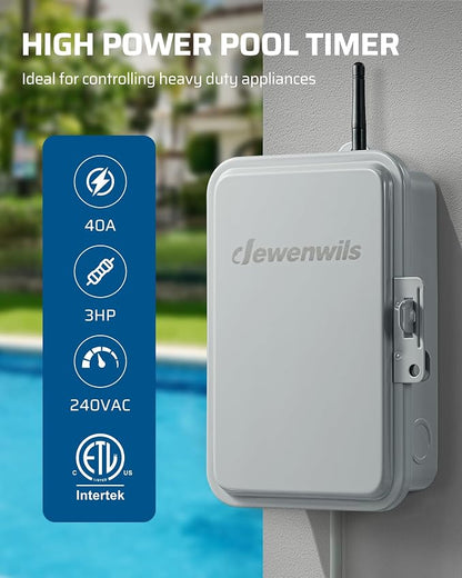 DEWENWILS 800 Series Z-Wave Long Range Timer, Heavy Duty 3HP, 40-Amp Metal Box - Image 2