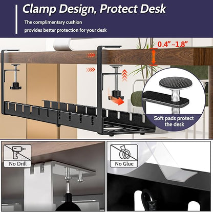 Shikha 2 Pack Cable Management Under Desk, 15.7"-31" Retractable Cable - Image 5