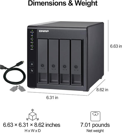 QNAP TR-004 4 Bay USB Type-C Direct Attached Storage - Image 3