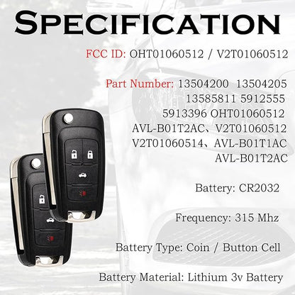 SUPALAND Flip Key Fob Replacement Fits - Image 3