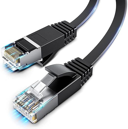 Ximeges® Cat 6 Ethernet Cable, 2 Pack 6FT Flat High Speed Internet & Network by Ximeges