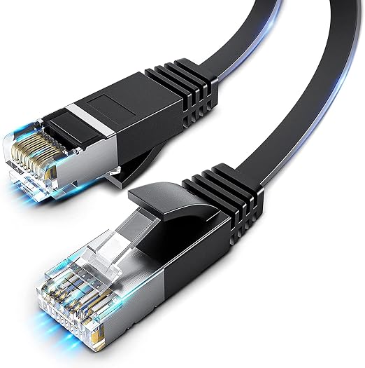 Cat 6 Ethernet Cable, 3FT/6FT/10FT/15FT/20FT/30FT/50FT/100FT Flat High Speed by Ximeges