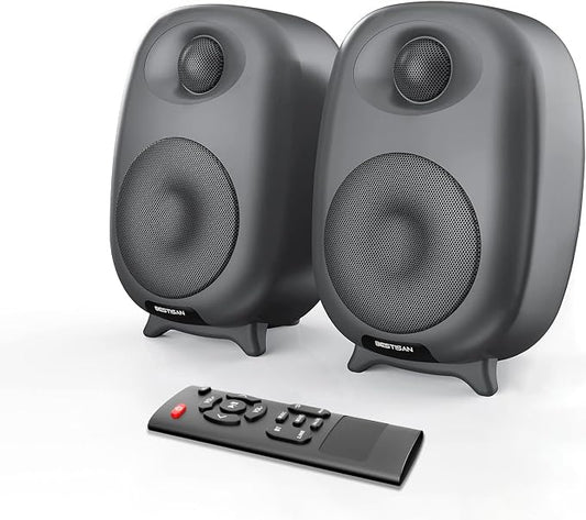 BESTISAN Bookshelf Speakers, 60 Watt Powered Studio Monitor Speaker by BESTISANAudioSpeakers