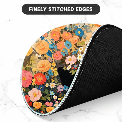 ITNRSIIET Round Mouse Pad with Stitched Edge Premium-Textured Waterproof - Image 4
