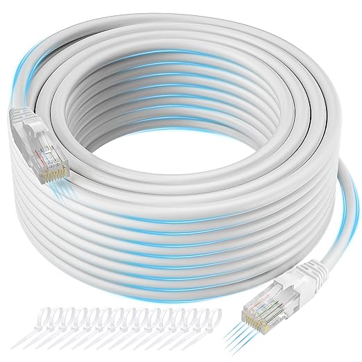 Cat 6 Ethernet Cable 100 FT, Long High Speed Cat6 Internet Cable, Standard RJ45 by Kxable
