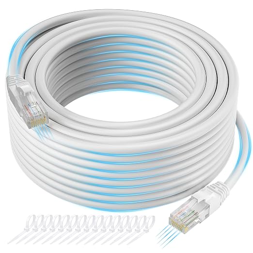 Cat 6 Ethernet Cable 200 FT, Long High Speed Cat6 Internet Cable, Standard RJ45 by Kxable