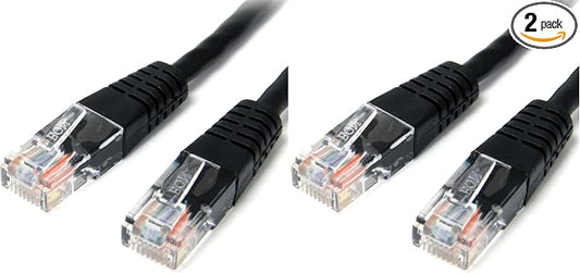 StarTech.com Cat5e Ethernet Cable - 1 ft Black Patch Cable - Molded Short by StarTech