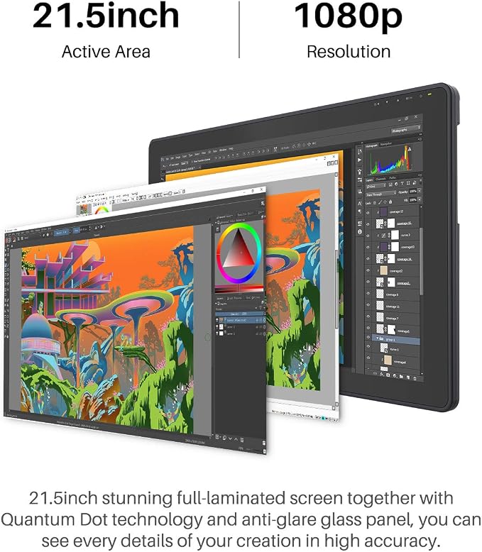 HUION Kamvas 22 Plus QLED Drawing Tablet - Image 2