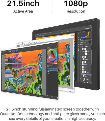 HUION Kamvas 22 Plus QLED Drawing Tablet - Image 2