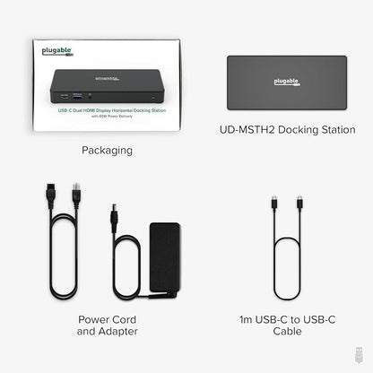 Plugable USB-C Docking Station Dual 4K 60Hz HDMI, 65W Charging, Gigabit Ethernet - Image 7