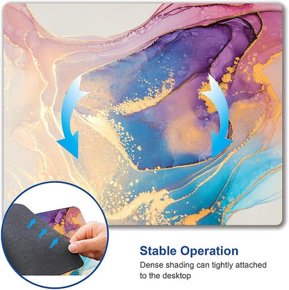Mouse Pad, Abstract Marble Design Mouse Pad, Washable Square Cloth Mousepad - Image 5