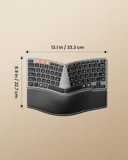 ProtoArc Bluetooth Ergonomic Keyboard, EK04 Mini Compact Wireless Ergo Split - Image 6