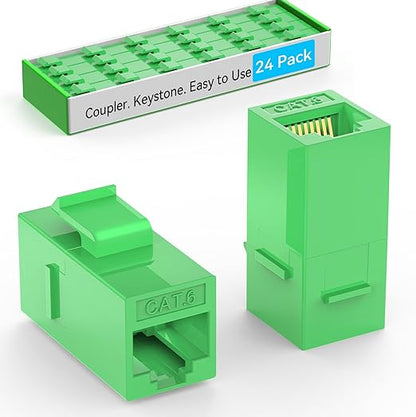 CAT6 RJ45 Keystone Coupler, Cat6 Keystone Jack Female to Female, Cat 6 Inline by Unknown