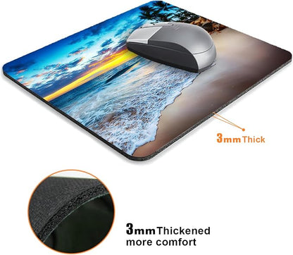 Sunset Beach Wave Mouse Pads for Desk, Portable Wireless Computer Mouse pad - Image 3