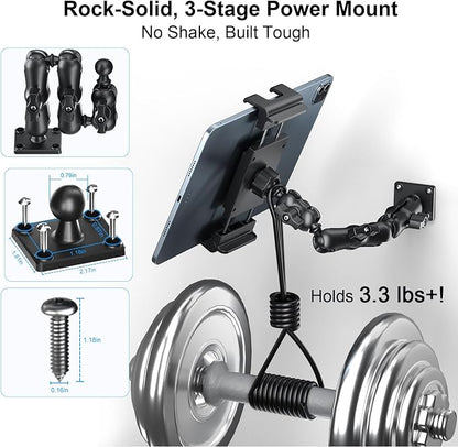 PLDHPRO Tablet Holder for Car Dashboard Heavy Duty Drill Base 360° Adjustable - Image 5