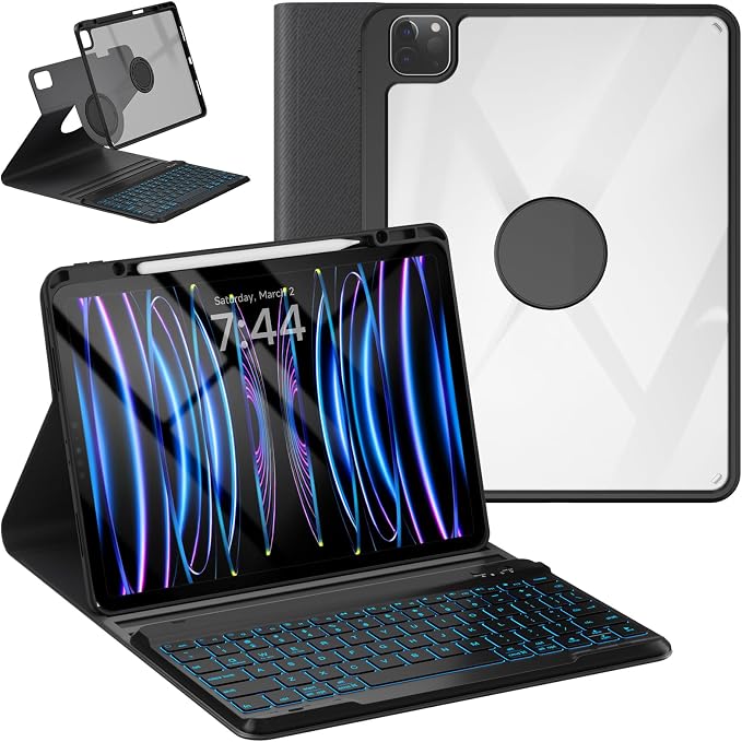 OYEEICE Keyboard Case for iPad Pro 12.9 inch 6th Gen 2022, 5th 2021, 4th 2020 by OYEEICE