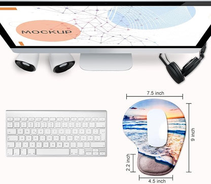 JIKIOU Mouse Pad, 2 Pack Ergonomic Mouse Pads - Image 2