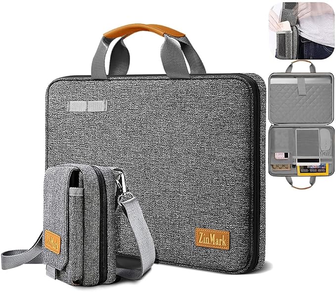 Laptop Case 15.6 Inch Briefcase Military-Grade Protection by ZinMark