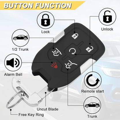 Vurkcy Key Fob Replacement for 2015-2020 Chevy Suburban Tahoe/ 15-20 GMC Yukon - Image 3