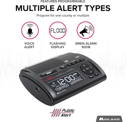 Midland - WR400 Weather Radio Deluxe - NOAA Emergency Alert Scanner – Home Use - Image 6