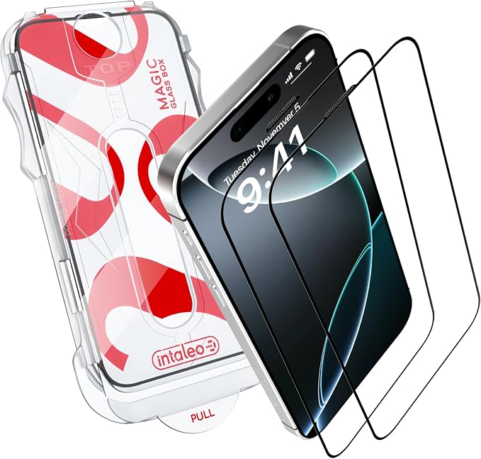 Screen Protector for iPhone 16 Pro – MagicBox Tempered Glass Screen Protector by Intaleo