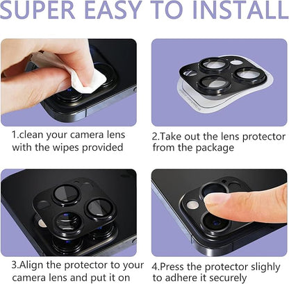 2 Pack Camera Lens Protector for iPhone 14 Pro/14 Pro Max, AR Tempered Glass - Image 6
