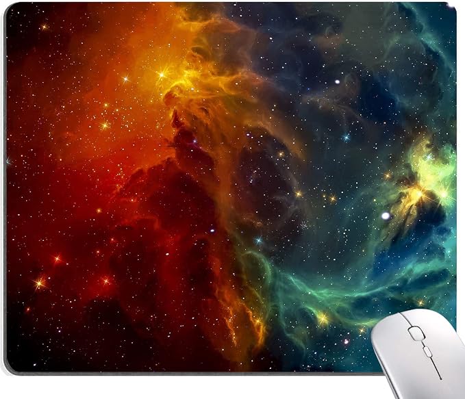 Mouse Pad, Galaxy Mouse Pad, Square Waterproof Mouse Pad Non-Slip Rubber Base by DUADELI