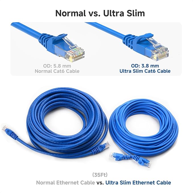 Cable Matters 10Gbps 5-Pack Snagless Cat 6 Ethernet Cable - 14ft - Image 4